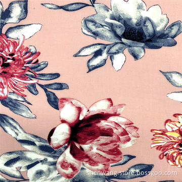 Tecidos de Rayon impressos com padrão de lótus de alta qualidade